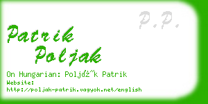 patrik poljak business card